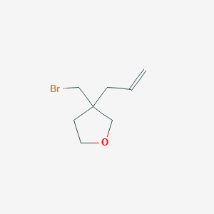 molecular formula C8H13BrO B13192842 3-(Bromomethyl)-3-(prop-2-en-1-yl)oxolane 