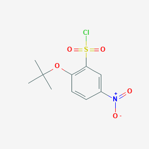 molecular formula C10H12ClNO5S B13192862 2-(Tert-butoxy)-5-nitrobenzene-1-sulfonyl chloride 