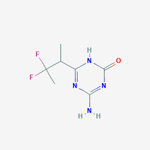 molecular formula C7H10F2N4O B13192915 4-Amino-6-(3,3-difluorobutan-2-yl)-2,5-dihydro-1,3,5-triazin-2-one 