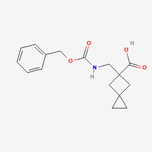 molecular formula C16H19NO4 B13192918 5-({[(Benzyloxy)carbonyl]amino}methyl)spiro[2.3]hexane-5-carboxylic acid 