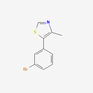 molecular formula C10H8BrNS B13192990 5-(3-Bromophenyl)-4-methyl-1,3-thiazole 