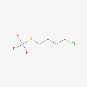 molecular formula C5H8ClF3S B13193049 1-Chloro-4-[(trifluoromethyl)sulfanyl]butane 