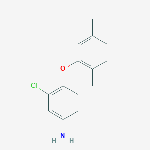 B1319309 3-Chloro-4-(2,5-dimethylphenoxy)aniline CAS No. 893754-21-7