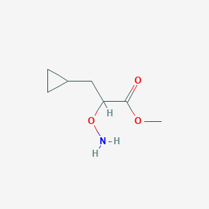 molecular formula C7H13NO3 B13193201 Methyl 2-(aminooxy)-3-cyclopropylpropanoate 