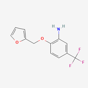 molecular formula C12H10F3NO2 B1319321 2-(2-Furylmethoxy)-5-(trifluoromethyl)aniline CAS No. 937596-82-2