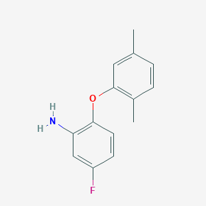 molecular formula C14H14FNO B1319329 2-(2,5-Dimethylphenoxy)-5-fluoroaniline CAS No. 937596-39-9
