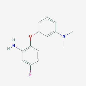 B1319334 N-[3-(2-Amino-4-fluorophenoxy)phenyl]-N,N-dimethylamine CAS No. 937596-49-1