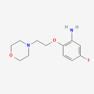 B1319336 5-Fluoro-2-[2-(4-morpholinyl)ethoxy]phenylamine CAS No. 937596-93-5