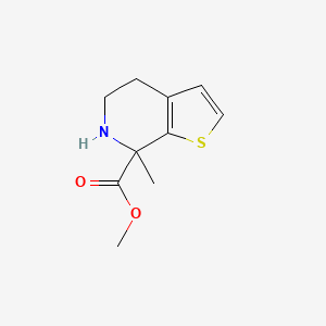 molecular formula C10H13NO2S B13193379 Methyl 7-methyl-4H,5H,6H,7H-thieno[2,3-c]pyridine-7-carboxylate 