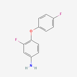 molecular formula C12H9F2NO B1319338 3-Fluoro-4-(4-fluorophenoxy)aniline CAS No. 937597-91-6