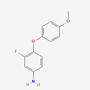 molecular formula C13H12FNO2 B1319340 3-Fluoro-4-(4-methoxyphenoxy)aniline CAS No. 87294-20-0