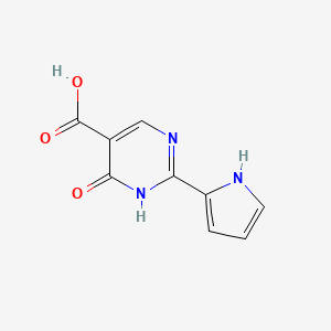 molecular formula C9H7N3O3 B13193410 6-Oxo-2-(1H-pyrrol-2-yl)-1,6-dihydropyrimidine-5-carboxylic acid 