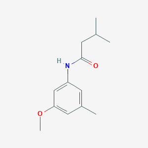 molecular formula C13H19NO2 B13193433 N-(3-Methoxy-5-methylphenyl)-3-methylbutanamide 