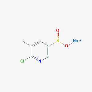 molecular formula C6H5ClNNaO2S B13193444 Sodium 6-chloro-5-methylpyridine-3-sulfinate 