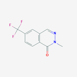 molecular formula C10H7F3N2O B13193528 2-Methyl-6-(trifluoromethyl)-1,2-dihydrophthalazin-1-one 
