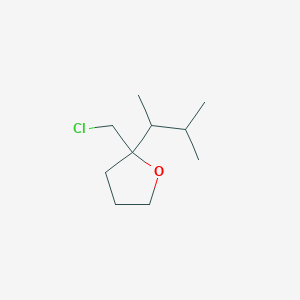 molecular formula C10H19ClO B13193537 2-(Chloromethyl)-2-(3-methylbutan-2-yl)oxolane 