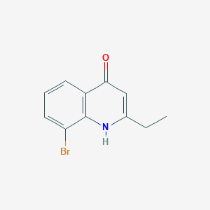 molecular formula C11H10BrNO B13193540 8-Bromo-2-ethylquinolin-4-ol 