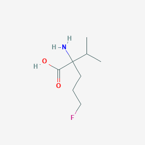 molecular formula C8H16FNO2 B13193571 2-Amino-5-fluoro-2-(propan-2-yl)pentanoic acid 
