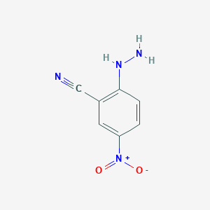 molecular formula C7H6N4O2 B1319360 2-Hydrazinyl-5-nitrobenzonitrile CAS No. 60160-68-1