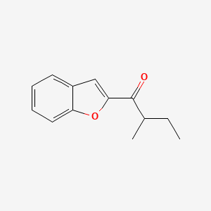 molecular formula C13H14O2 B13193603 1-(1-Benzofuran-2-YL)-2-methylbutan-1-one 