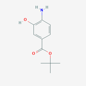 molecular formula C11H15NO3 B1319364 Tert-butyl 4-amino-3-hydroxybenzoate CAS No. 137066-33-2