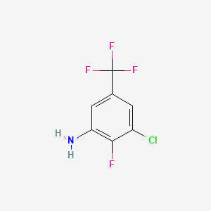 molecular formula C7H4ClF4N B1319365 3-Chloro-2-fluoro-5-(trifluoromethyl)aniline CAS No. 126538-85-0