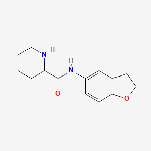 molecular formula C14H18N2O2 B13193663 N-(2,3-dihydro-1-benzofuran-5-yl)piperidine-2-carboxamide 