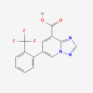molecular formula C14H8F3N3O2 B13193698 6-[2-(Trifluoromethyl)phenyl]-[1,2,4]triazolo[1,5-a]pyridine-8-carboxylic acid 