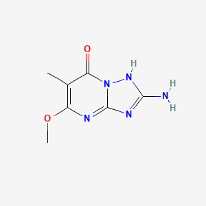 molecular formula C7H9N5O2 B13193840 2-Amino-5-methoxy-6-methyl-4H,7H-[1,2,4]triazolo[1,5-a]pyrimidin-7-one 