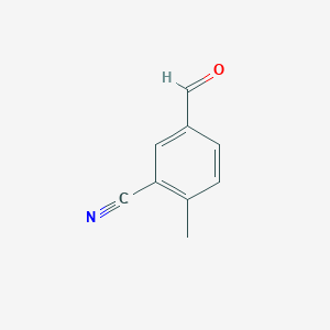 molecular formula C9H7NO B1319385 5-甲酰基-2-甲基苯甲腈 CAS No. 27613-36-1