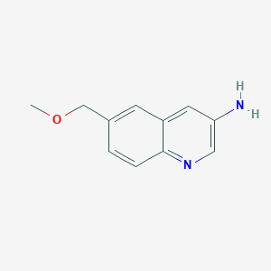 molecular formula C11H12N2O B13193895 6-(Methoxymethyl)quinolin-3-amine 