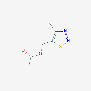 molecular formula C6H8N2O2S B1319397 4-Methyl-1,2,3-thiadiazol-5-ylmethyl acetate 