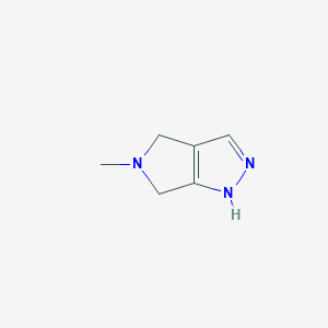molecular formula C6H9N3 B1319406 5-methyl-4,6-dihydro-1H-pyrrolo[3,4-c]pyrazole CAS No. 1419101-29-3