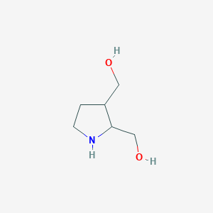 molecular formula C6H13NO2 B13194086 [3-(Hydroxymethyl)pyrrolidin-2-yl]methanol 