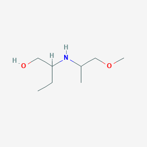 molecular formula C8H19NO2 B13194167 2-[(1-Methoxypropan-2-yl)amino]butan-1-ol 