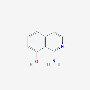 molecular formula C9H8N2O B13194193 1-Aminoisoquinolin-8-ol 