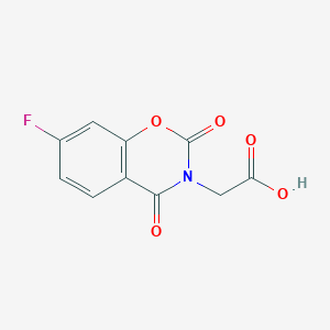 molecular formula C10H6FNO5 B13194272 2-(7-Fluoro-2,4-dioxo-3,4-dihydro-2H-1,3-benzoxazin-3-yl)acetic acid 