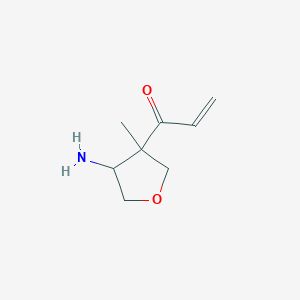 molecular formula C8H13NO2 B13194310 1-(4-Amino-3-methyloxolan-3-yl)prop-2-en-1-one 