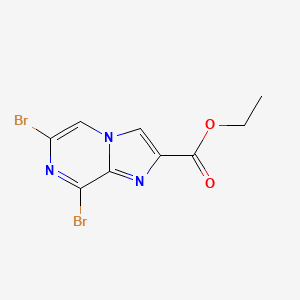 molecular formula C9H7Br2N3O2 B1319432 Ethyl 6,8-dibromoimidazo[1,2-a]pyrazine-2-carboxylate CAS No. 87597-21-5