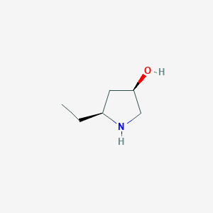 molecular formula C6H13NO B13194478 (3R,5S)-5-Ethylpyrrolidin-3-ol 