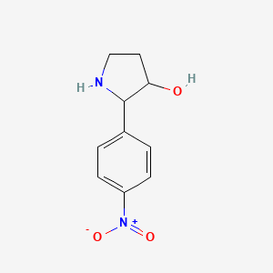 molecular formula C10H12N2O3 B13194538 2-(4-Nitrophenyl)pyrrolidin-3-ol 