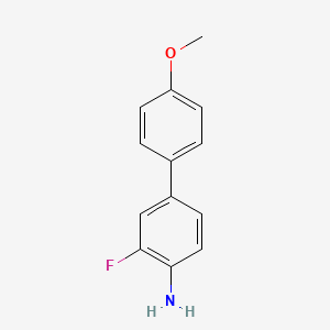 molecular formula C13H12FNO B1319458 3-氟-4'-甲氧基[1,1'-联苯]-4-胺 CAS No. 893734-49-1