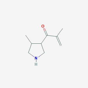 molecular formula C9H15NO B13194626 2-Methyl-1-(4-methylpyrrolidin-3-yl)prop-2-en-1-one 