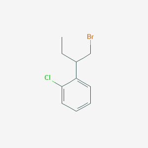 molecular formula C10H12BrCl B13194707 1-(1-Bromobutan-2-yl)-2-chlorobenzene 