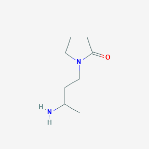 molecular formula C8H16N2O B13194721 1-(3-Aminobutyl)pyrrolidin-2-one 