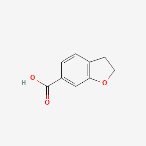 molecular formula C9H8O3 B1319496 2,3-Dihydrobenzofuran-6-carboxylic acid CAS No. 301836-57-7