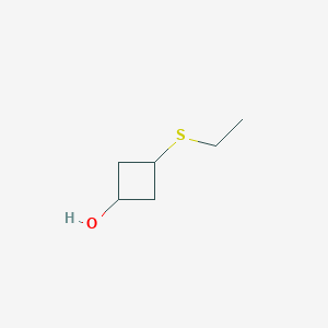 molecular formula C6H12OS B13194961 3-(Ethylsulfanyl)cyclobutan-1-ol 