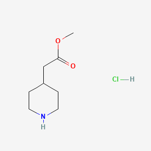 molecular formula C8H16ClNO2 B1319502 Methyl 2-(piperidin-4-yl)acetate hydrochloride CAS No. 81270-37-3