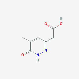 molecular formula C7H8N2O3 B1319513 2-(5-Methyl-6-oxo-1,6-dihydropyridazin-3-yl)acetic acid CAS No. 261768-25-6
