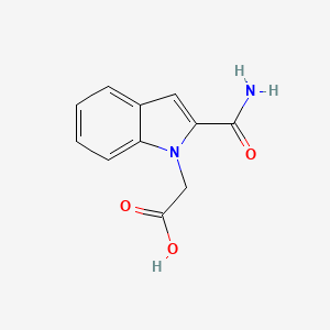 molecular formula C11H10N2O3 B13195151 2-(2-carbamoyl-1H-indol-1-yl)acetic acid 